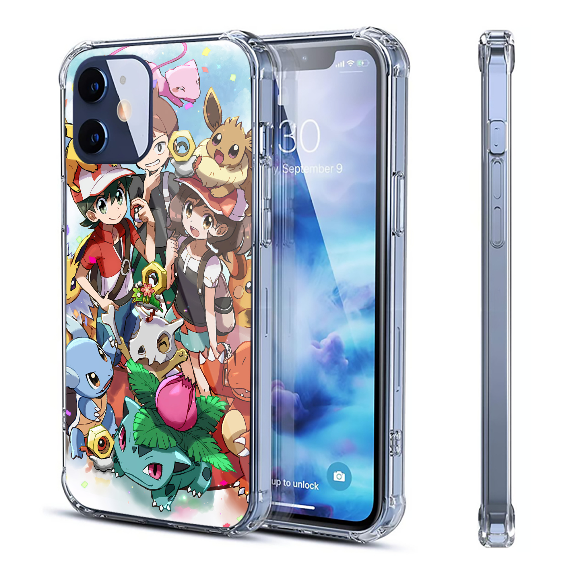 （画像用） ポケットモンスター Pokémon 【iPhone 12シリーズ対応】透明スマホケース（クリアソフトケース）